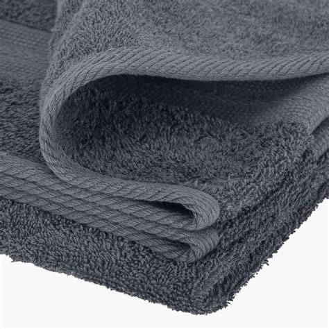 Buy PORTICO Eva Grey Textured Cotton Towel Set - Set of 4 from Portico ...