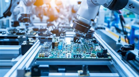 Electronic devices production industry component installation on ...