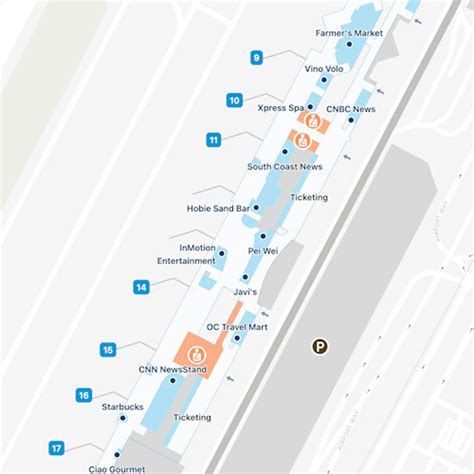 Orange County John Wayne Airport Map | SNA Terminal Guide