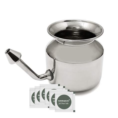 IS IndoSurgicals Stainless Steel Ayurvedic Jala Neti Pot for Sinus ...
