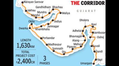 Gujarat proposes new 1,630 km coastal corridor | Ahmedabad News - Times ...