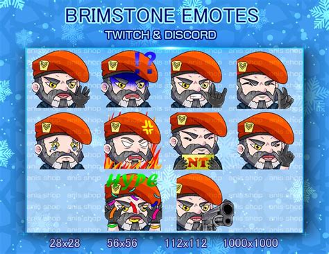 Buy Valorant Brimstone Emotes/ Valorant Brimstone Cute/ Valorant ...