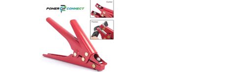 POWER CONNECT Zip Tie Tool cable Gun for Tensioning and Cutting – Red ...