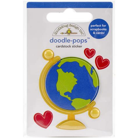 Buy Doodlebug School Doodle-Pops Embellished Small World 3D Stickers ...