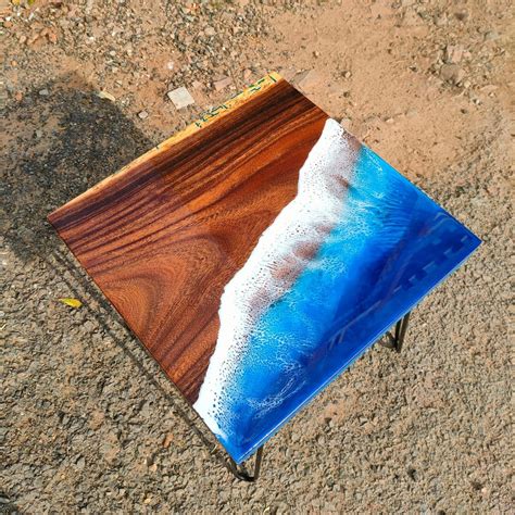 NAV KONST Epoxy Resin Ocean Art Table | Handicrafted Ocean Art Work ...