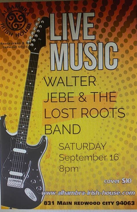 Saturday Blues Walter Jebe & Loost Roots band, Alhambra Irish House ...