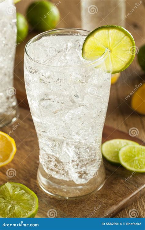 Refreshing Lemon and Lime Soda Stock Photo - Image of juicy, mixed ...