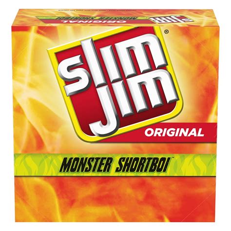 Amazon.com: Slim Jim Monster Shortboi Smoked Meat Sticks, Original ...