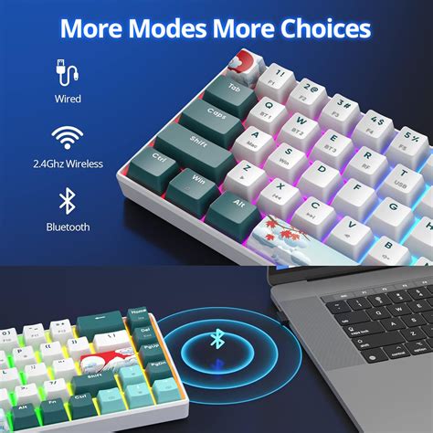 Buy Fogruaden Hot Swappable 60% Wireless Mechanical Gaming Keyboard 60 ...