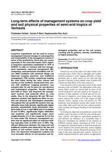 Long-term effects of management systems on crop yield and soil physical ...