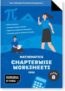 Gurukul Mathematics Chapterwise Worksheets for CBSE Class 8 Exam 2024 ...