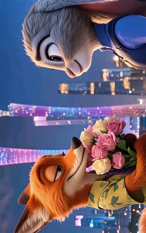 Zootopia Judy Hopps and Nick Wild | Cartoon wallpaper, Zootopia art, Cute cartoon wallpapers