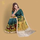 Moonga Tussar Silk Print Saree – Khinkhwab