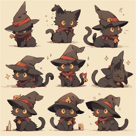 Black cat characters | Black cat drawing, Cat character, Cat drawing