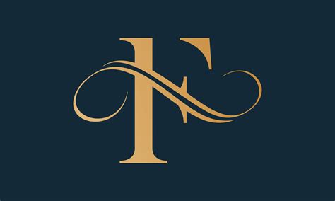 Luxury letter f logo template in gold color. Modern trendy initial luxury f letter logo design ...