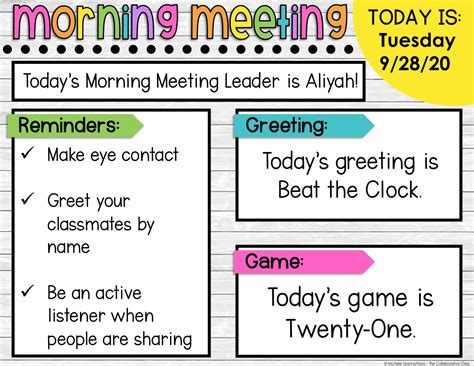Morning Meeting Games