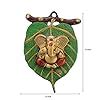 Buy eCraftIndia Metal Golden Lord Ganesha In Red Dhoti On Green Leaf ...