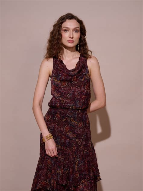 Ayesha Amin Nigam in our Sharon Cowl Neck Top – Style Island