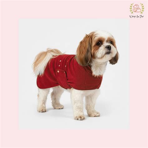 Red Dog Bathrobe | Ultra-Soft Quick-Dry Pet Towel Coat – Wrapinfur