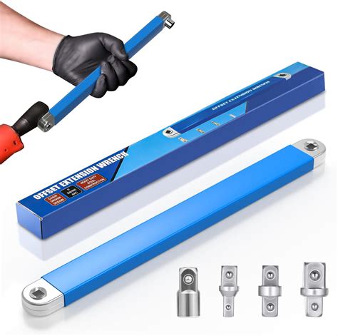 Tight Reach Offset Extension Wrench, 15'' Impact Ready Socket Wrench ...