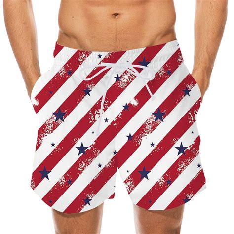 American Flag Swim Shorts Men