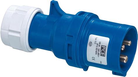 PCE 023-6 023-6 Pin & Sleeve Connector 32 A 230 V Cable Mount Plug 2P+E ...