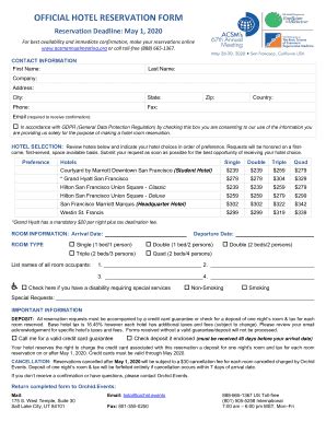 Fillable Online ACSM 2020 Housing Form Fax Email Print - pdfFiller