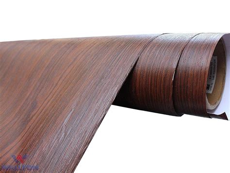 WALLTON - Wall Stickers Wood Wallpaper DIY Vinyl Shelf, Door, Almirah ...