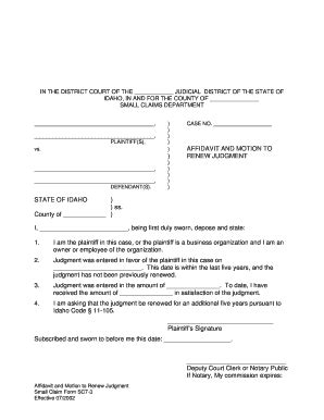Motion To Renew Form - Fill and Sign Printable Template Online