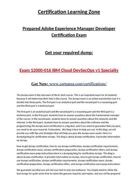 Exam S2000-016 IBM Cloud Dev Sec Ops v1 Specialty - Certification ...