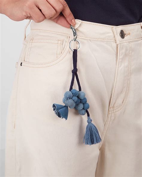 Buy Upcycled Handcrafted Jeans Keychain Online - Dwij
