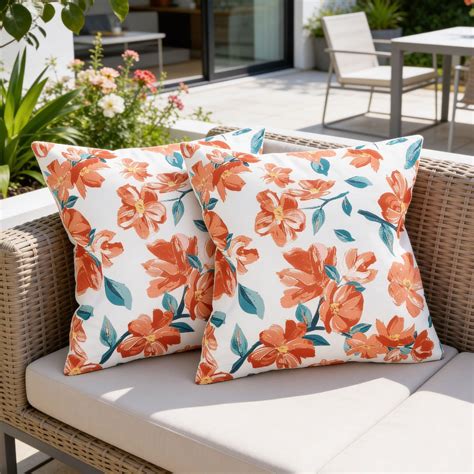Streetwize Outdoor Pair of Japanese Floral Scatter Cushions | Sports Direct