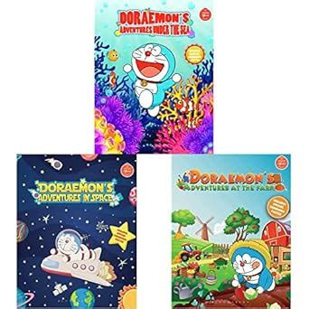 3 Books combo - Doraemon Activity books (Colouring+Drawing) : Amazon.in ...