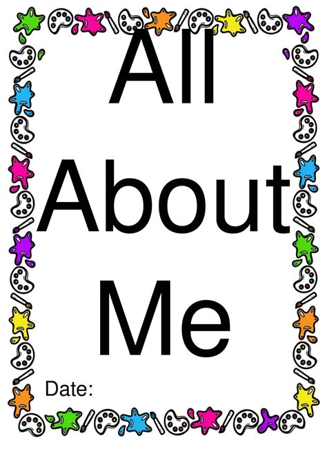 Free Printable All About Me Templates [Word, PDF] Worksheet Teachers ...