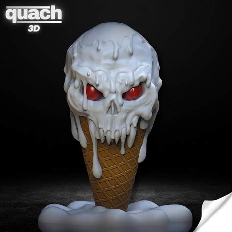 Skull Cones Figure (pre Supported and Unsupported), Skull Cones Stl 3D ...