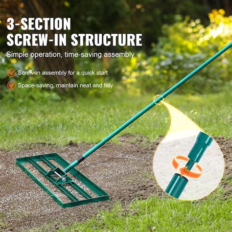 SVOPES 36-in Aluminum Lawn and leaf rake with Steel Handle in the Lawn ...