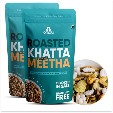 Omay Foods Khatta Meetha Mixture, 400g Pouch (Pack of 2) | Healthy ...