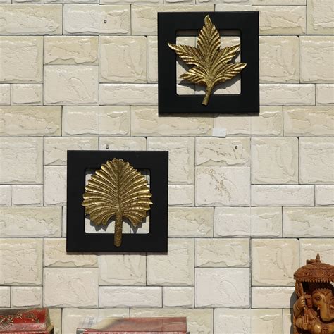 Brass Plated Wall Hanging Leaf Frame - Set of 2 – Vintage Gulley