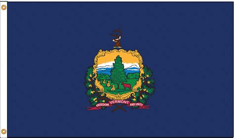 Nylon, Indoor/Outdoor, Vermont State Flag - 5JFR6|145480 - Grainger