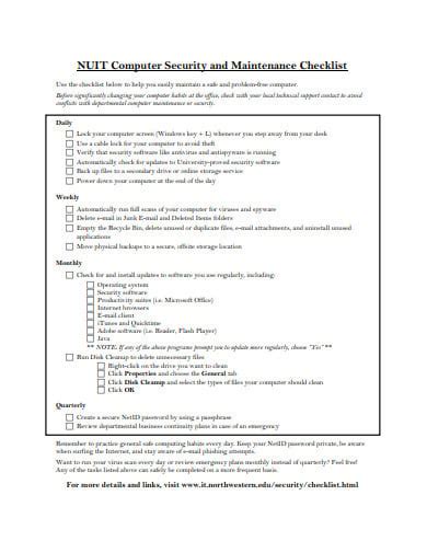 Image result for Computer Security Checklist