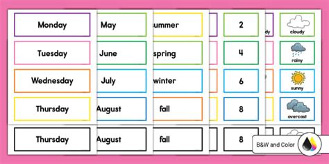 Calendar Weather Chart | Kindergarten Resource | Twinkl USA