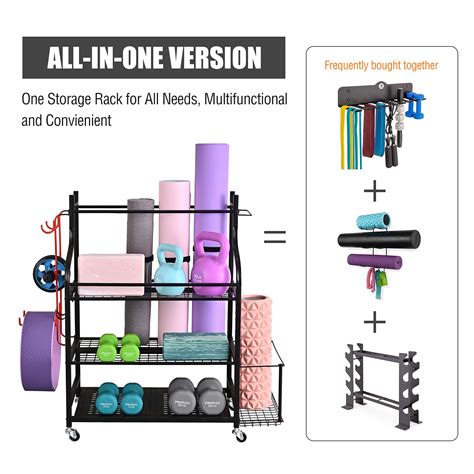 Mythinglogic Yoga Mat Storage Racks,Home Gym Storage Rack for Dumbbells ...