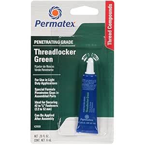 Permatex 29000-12PK Penetrating Grade Threadlocker Green, 6 ml (Pack of ...