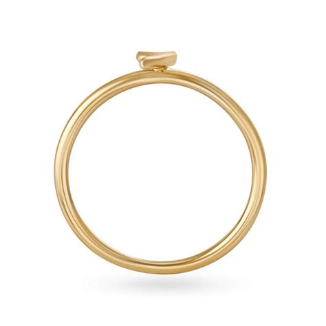 Letter Y 14KT Yellow Gold Initial Ring