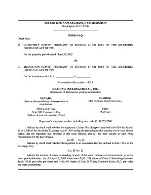 Fillable Online Securities and exchange commission reading ...