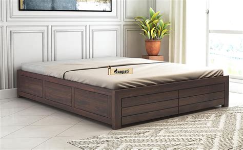 Ganpati Arts Solid Sheesham Wood King Size Bed with Box Storage Solid ...