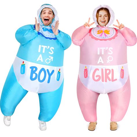 Amazon.com: RoundFunny 2 Pcs Inflatable Baby Costume for Adults Blow up ...