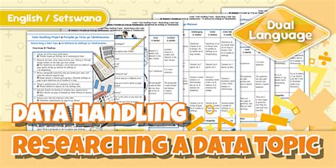 Grade 7 Data Handling Project - Activity - English/Setswana