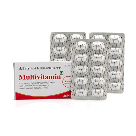 Refollium Multivitamin, Tablet with Vitamin A, Vitamin C, Vitamin D ...