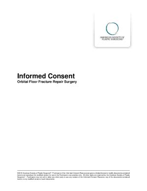 Fillable Online Orbital Fracture Repair Consent Form Fax Email Print ...